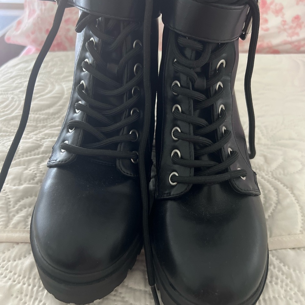 No Boundaries Black Combat Boots